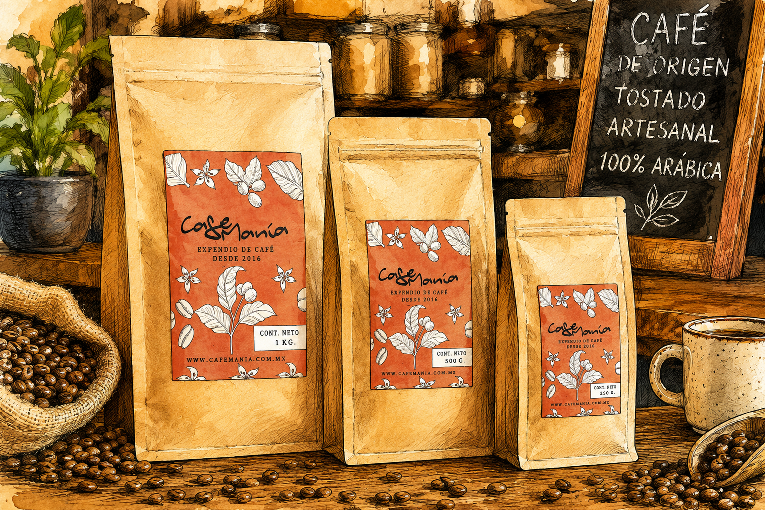 Bolsas de café Cafemanía